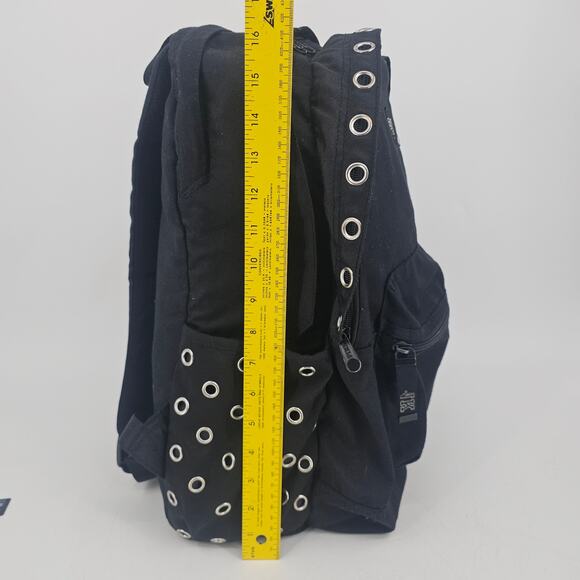 Victoria's Secret PINK Marl Campus Backpack Black Silver Grommet - Picture 4 of 10